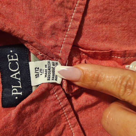The Children's Place Long Sleeve Button Up - Large 10-12 - Picture 3 of 3